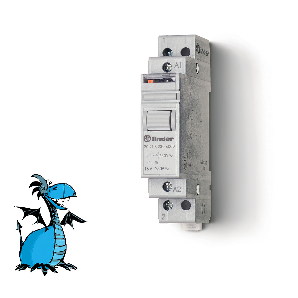 FINDER 20.21.8.230.4000 Spínač imp. ovl., 1Z/16A, 230V AC