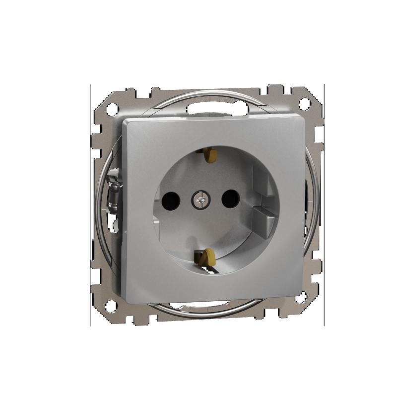 SCHN SDD113021 Sedna D/E - Zásuvka 230V 16A Schuko, Aluminium