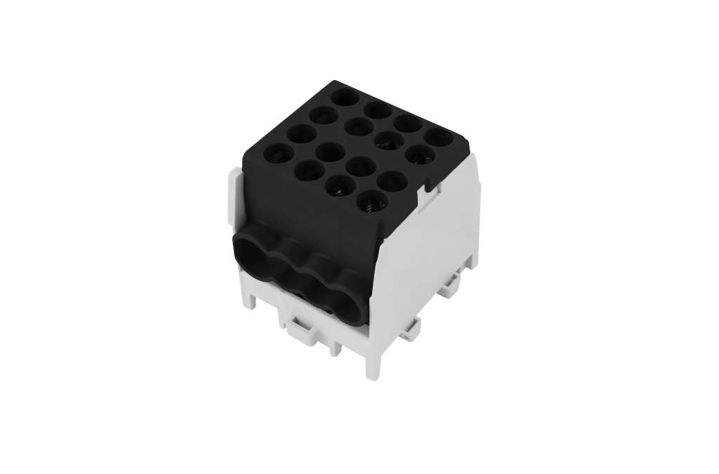 EL 1010284 Svorkovnice rozbočovací HLAK 25 1/6 M2, 100A, 1pól., AL/CU, IP20, černá, na DIN /2080177