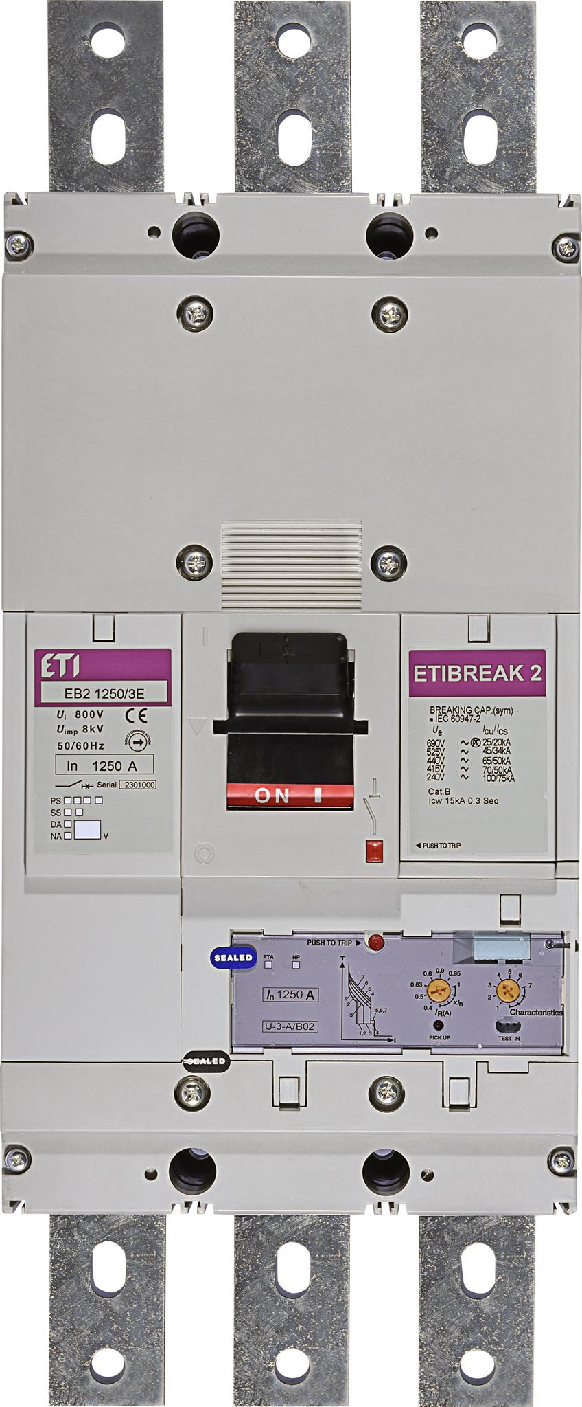 ETI 004672240 kompaktní jistič, EB2 1250/3E 1250A 3p