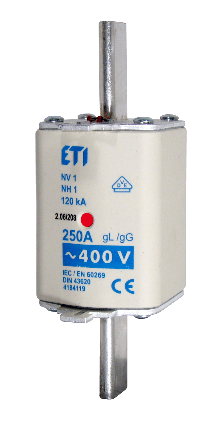 ETI 004184121 pojistka, NH1 gG 80A/400V