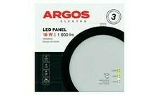 Argos LED panel vestavný, kruh 18W 1600LM IP20 CCT - Černá