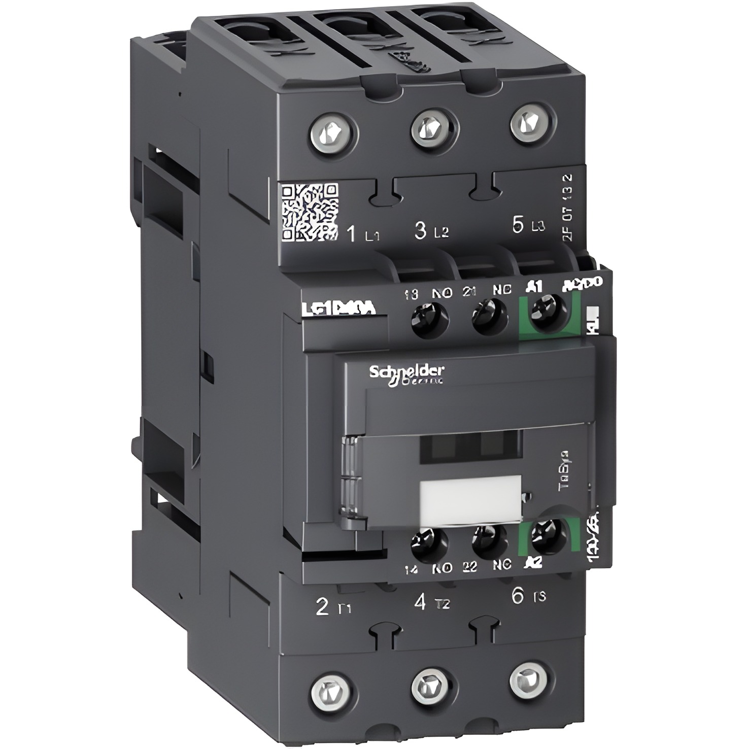 SCHN LC1D40AKUE TeSys D Green 3P AC-3 40A 100 - 250V AC/DC