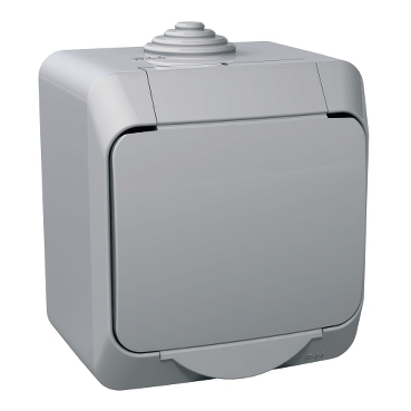 SCHN WDE000610 Cedar Plus IP44 - Spínač jednopólový řazení 1, šedý