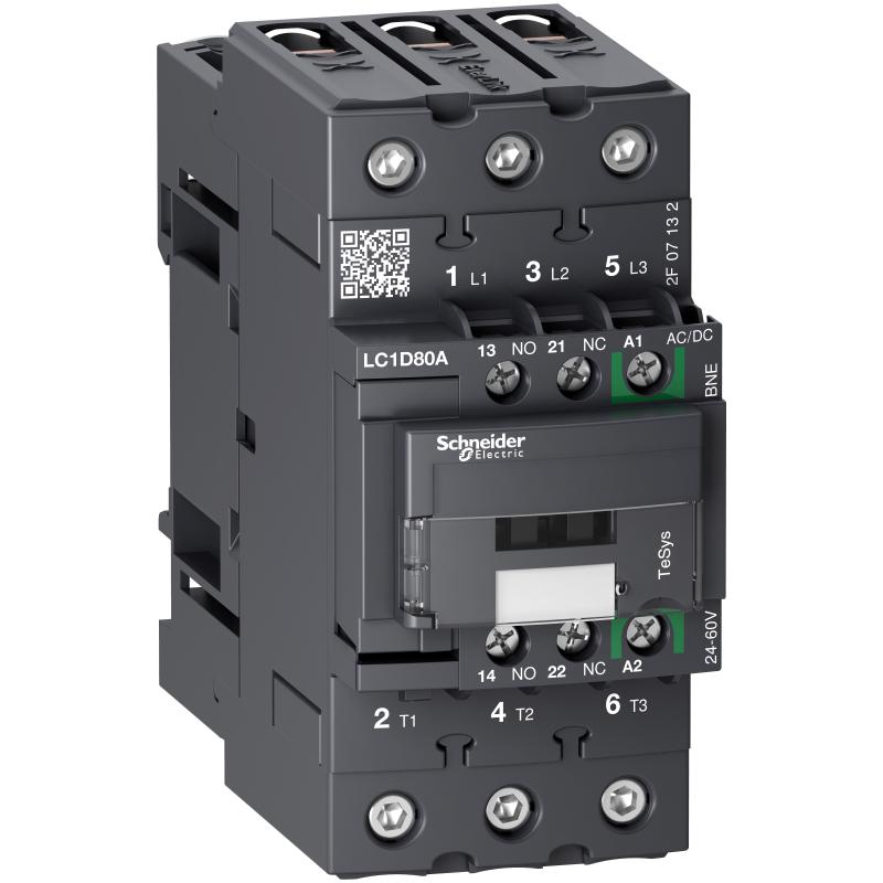 SCHN LC1D80ABNE TeSys D 3P 80A AC-3 440V 24-60V AC/DC