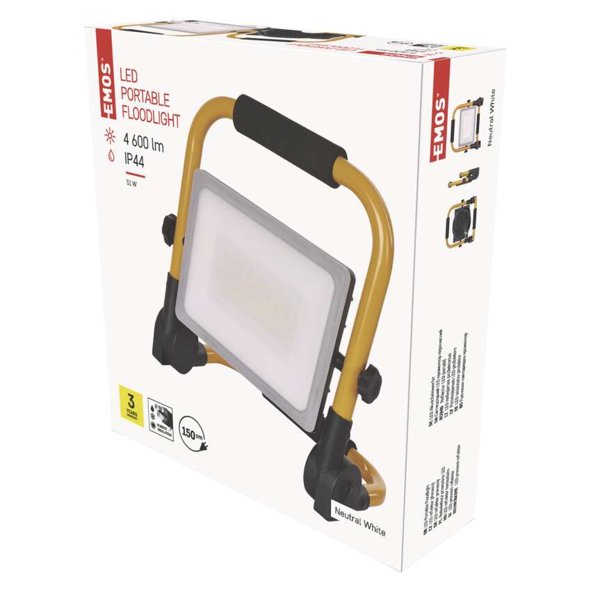EMOS ZS3342 PŘENOSNÝ LED REFLEKTOR 51W 4600LM NW