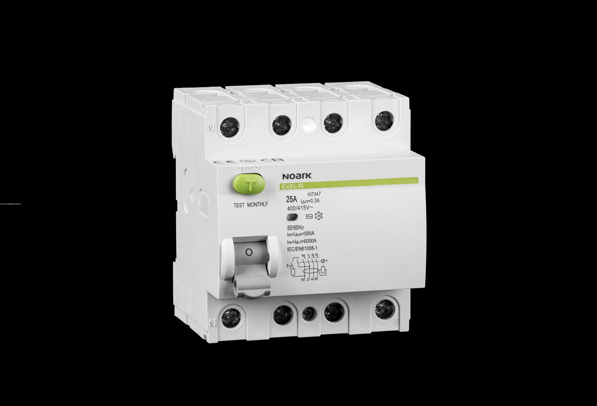 Proudový chránič NOARK Ex9L-N 4P 40A AC 300mA 108340