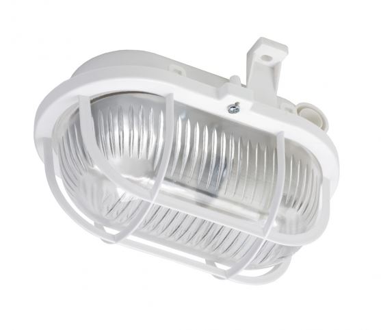 DAM OVAL 60, prismatic, bílá, 1x60W GLS/E27, IP44