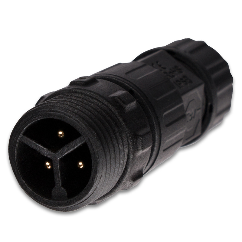 Vidlice MC LED bez převlečné matice M16, 3piny, IP67, pájecí