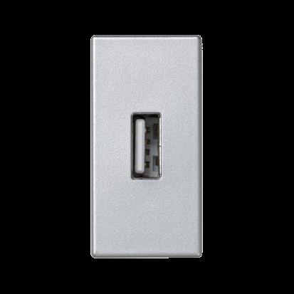 Modul SIMON K128B/8, K45/2, USB 2.0 typ A (samice), šroubové svorky, 22, 5 x 45 mm, hliníková