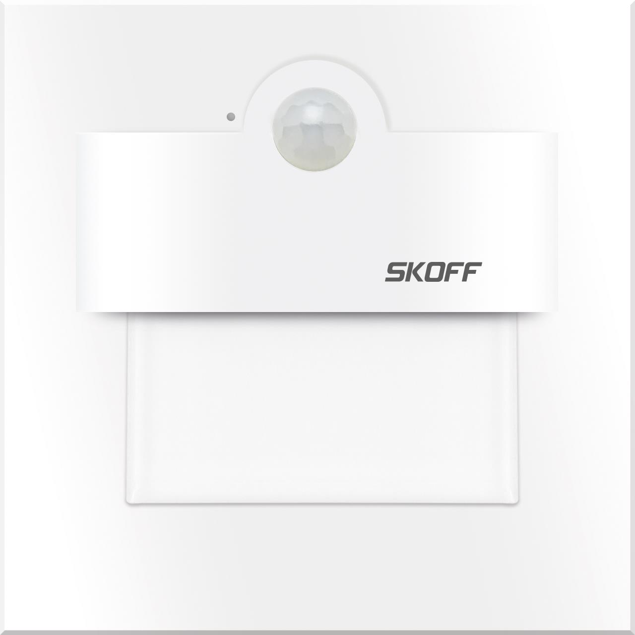 Orientační LED svítidlo SKOFF Tango se senzorem modrá 2,4W 230 V AC IP20 bílá