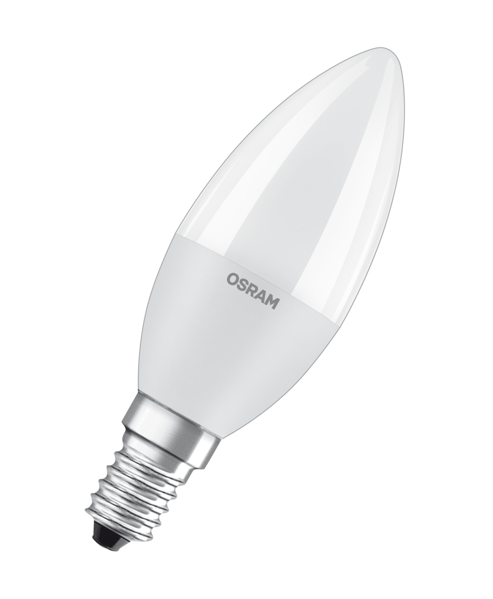 LED žárovka svíčka OSRAM VALUECLB60 7,5W/827 230VFR E14 FS1, matná