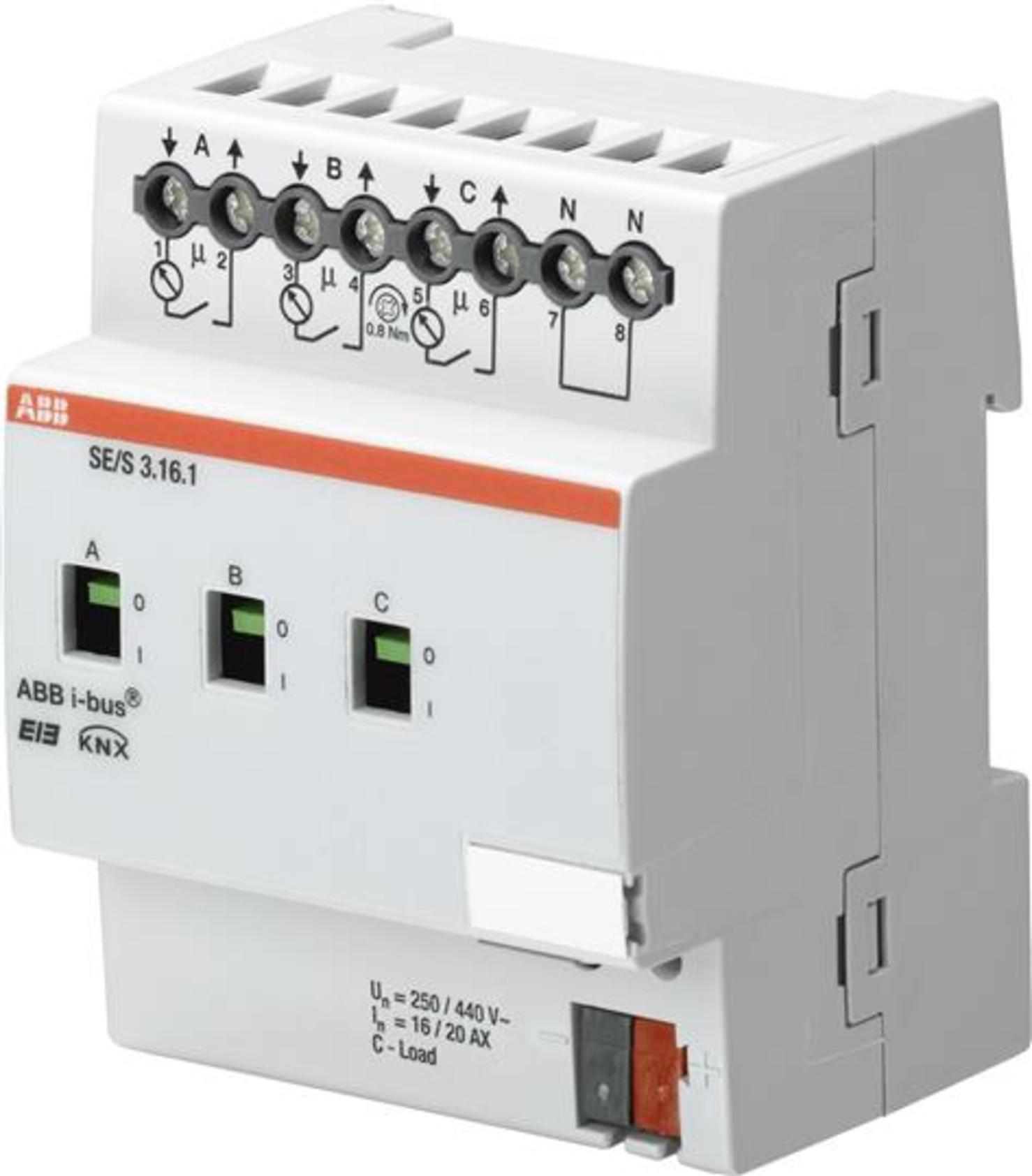 ABB 2CDG110136R0011 Řadový energetický akční člen 3násobný, 16/20A 35-KNX