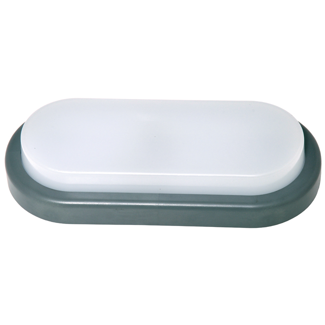 Svítidlo nástěnné ECOPLANET OVAL 12W, 940lm, 4000K, IP54, šedá
