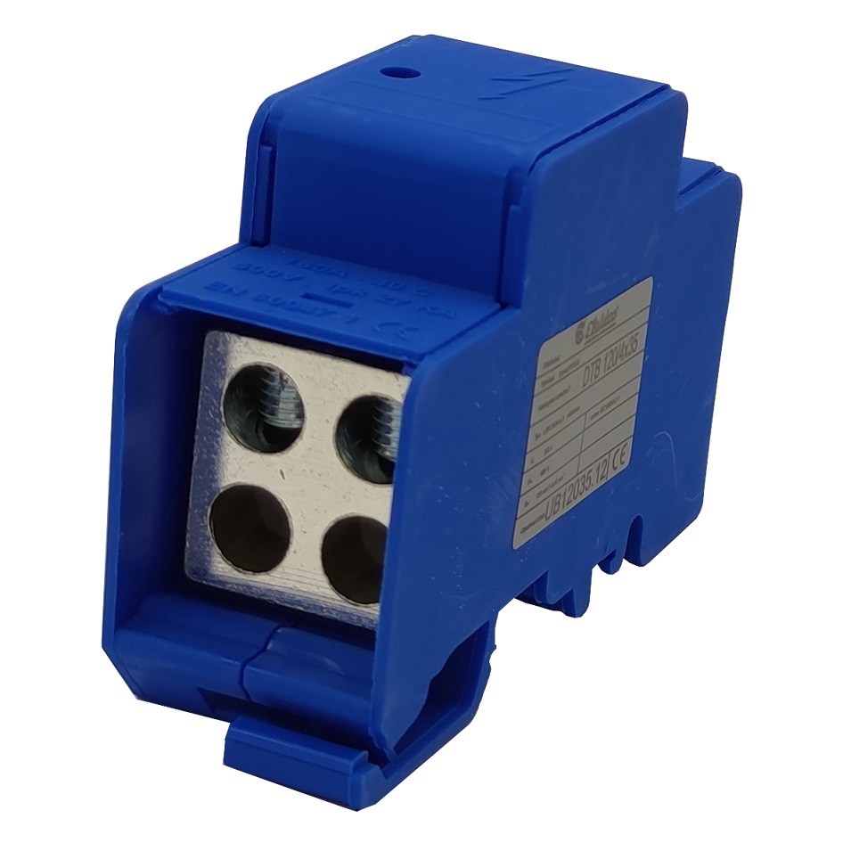 BEČOV UB12035.12 Distribuční blok DTB 120/4x35 modrý