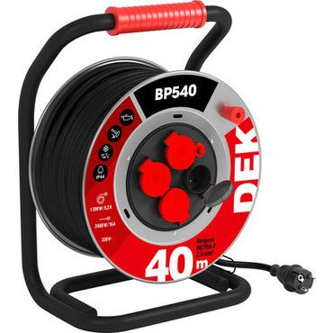 Kabel prodlužovací neoprenový na bubnu DEK BP540 40 m 2,5 mm2 IP 44