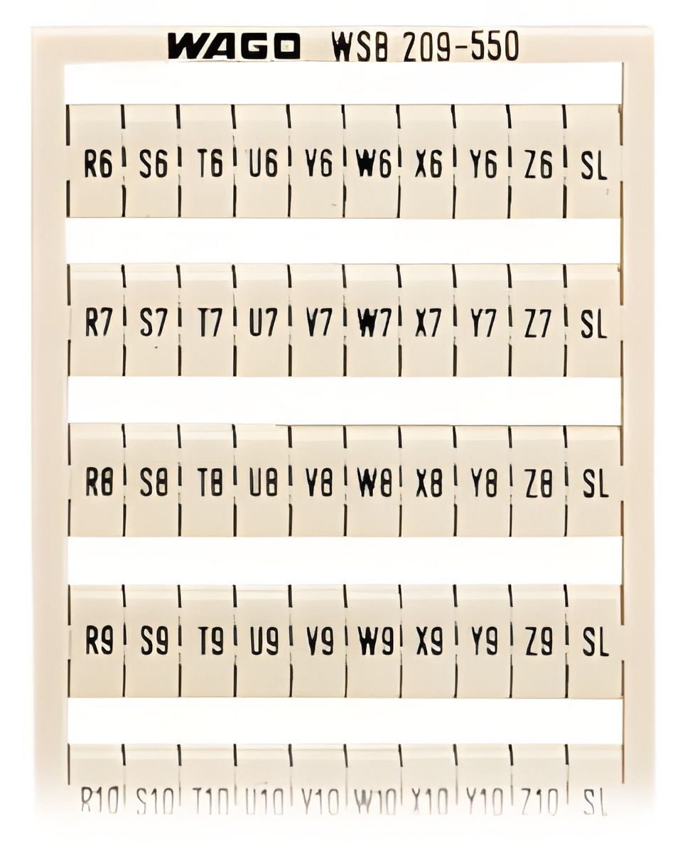 WAGO 209-550 Popisovací karta WSB