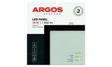 Argos LED panel vestavný, čtverec 18W 1600LM IP20 CCT - Černá
