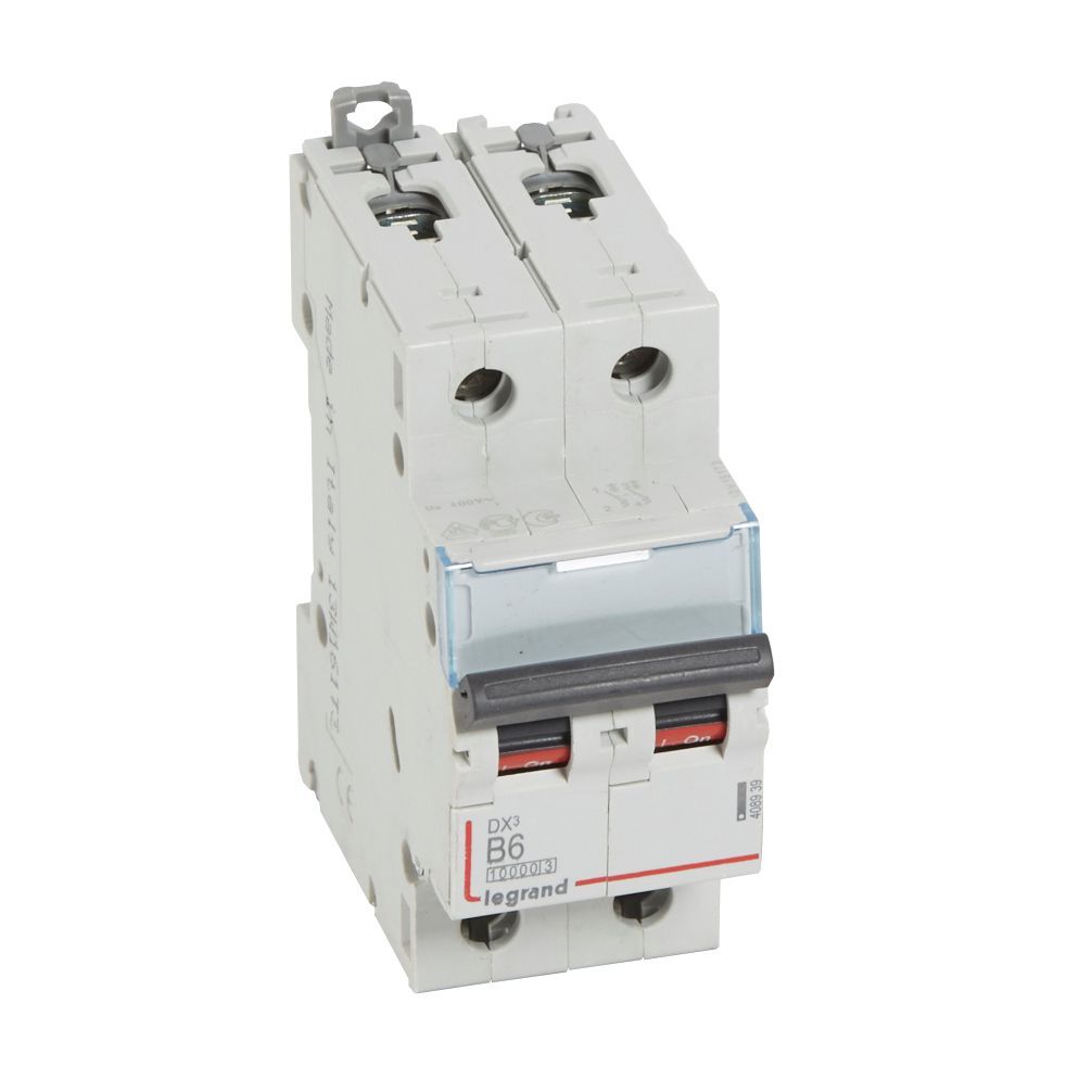 Jistič dvoupolový LEGRAND 408939 DX3 2P B6 10000A/16KA