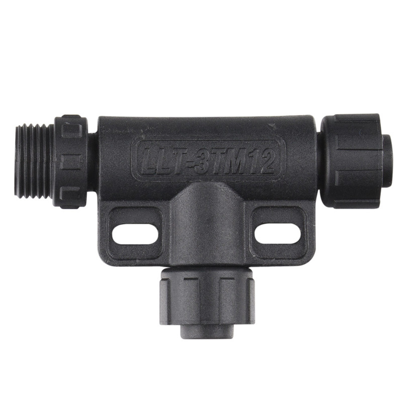 MC LED Kabelová spojka - tvar T, IP67, pájecí, M12, 2piny