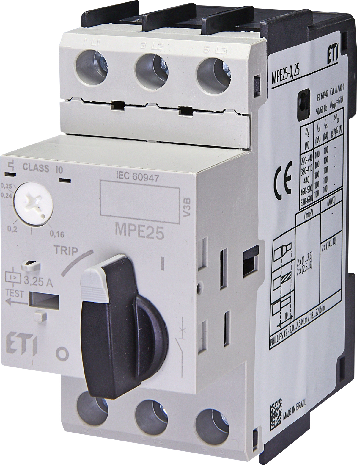 ETI 004648002 motorový spouštěč, MPE25-0,25