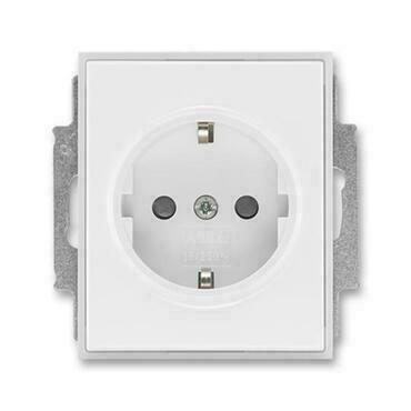 ABB 5518E-A03459 01 Zásuvka jednonásobná s ochr. kontakty (podle DIN), s clonkami 27-Jiné systémy zá