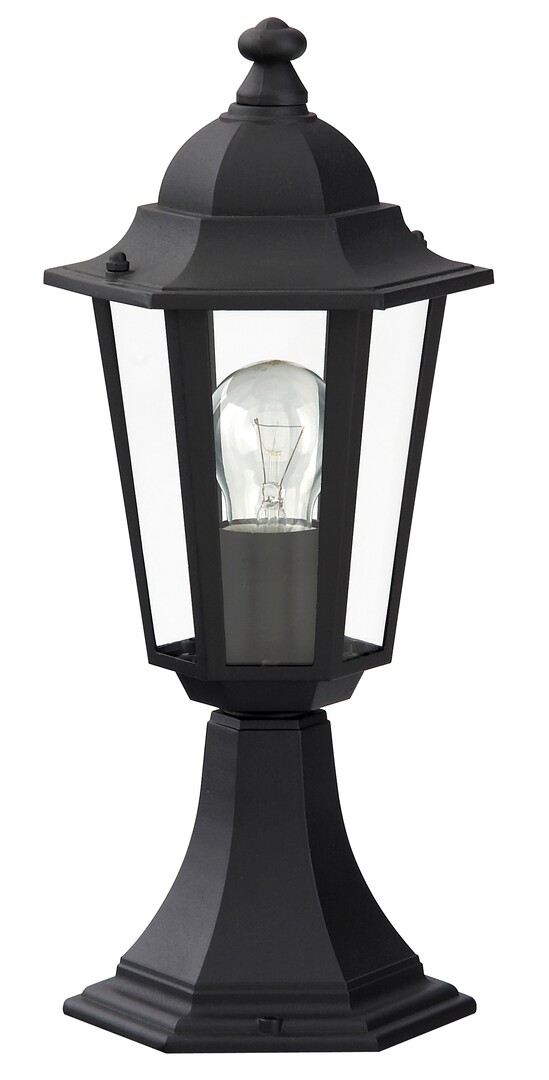 Venkovní sloupkové svítidlo Velence černá E27 1×60W RABALUX 8206