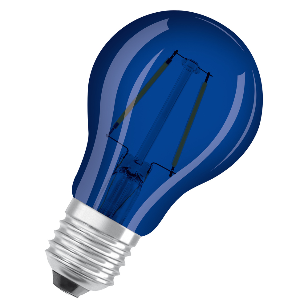 LED žárovka modrá OSRAM LEDSCLA15 2,5W/190 230VBL E27 FS1, matná