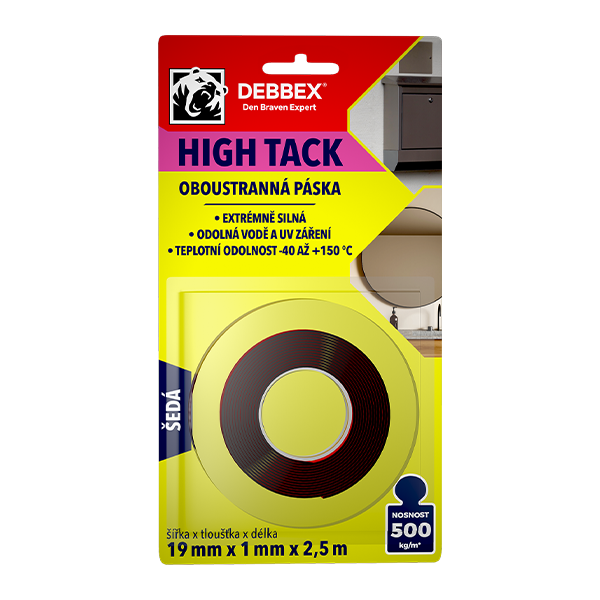 Páska oboustranná DEBBEX B8210BD, High Tack 19mm x 2,5m BLISTR
