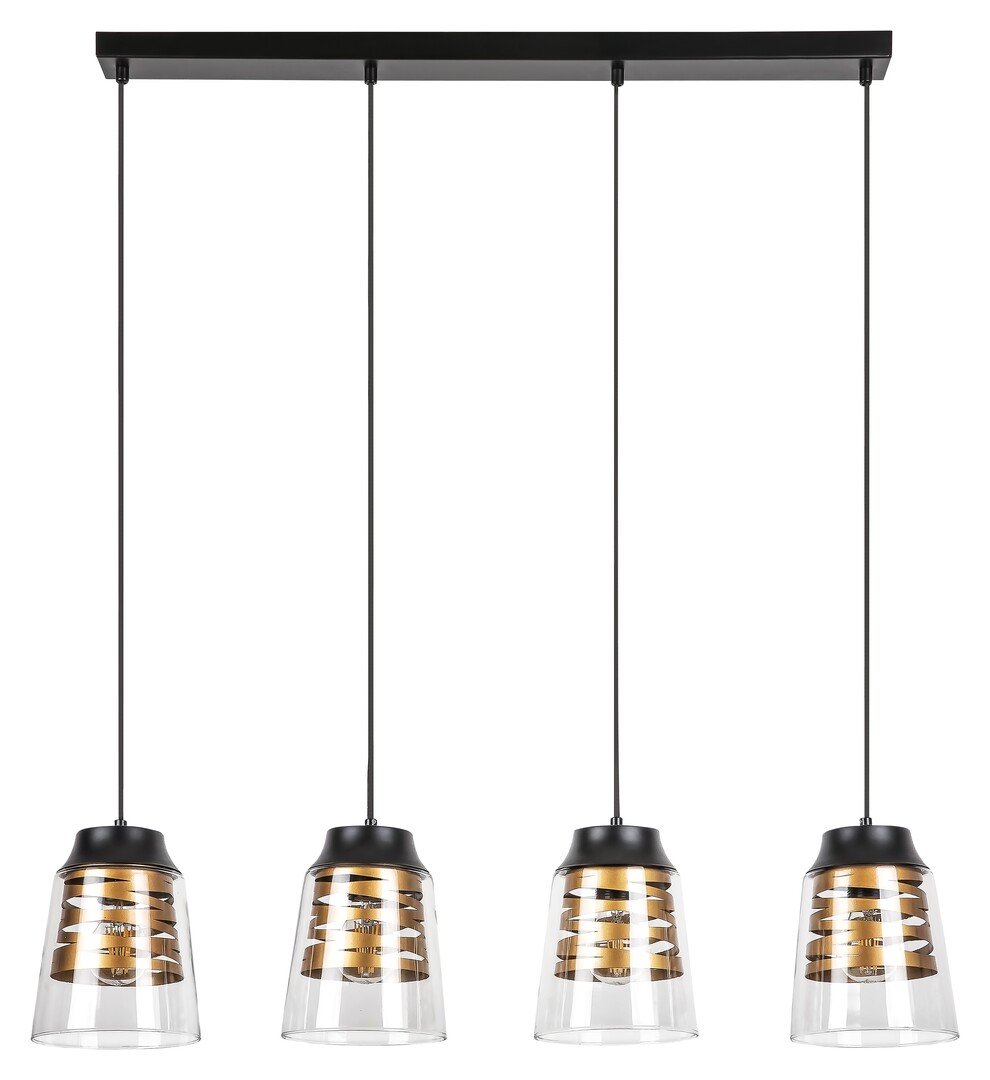 Závěsné svítidlo Zenaida matná černá E27 4×60W RABALUX 3544