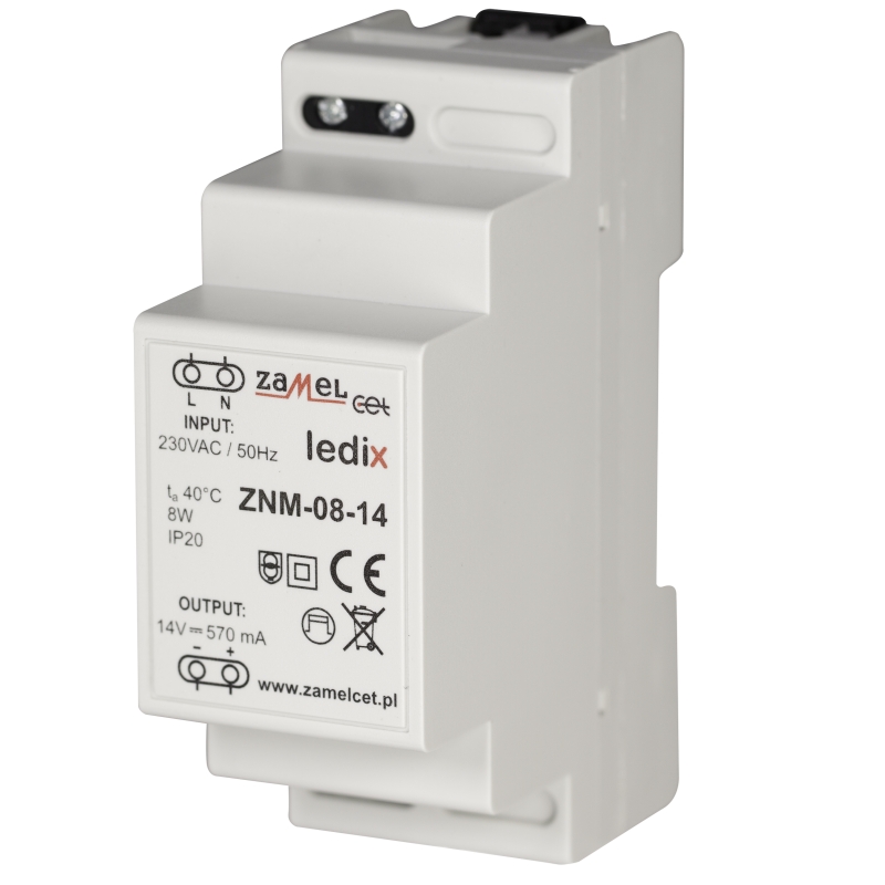 Zdroj napájecí ZAMEL LEDIX MODULOVÝ, 14Vss, 8W