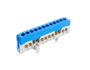 EL 1001280 Můstek N 12-F2 (svorkovnice 12x16mm2), krytý IP20, modrý, 63A, na DIN /2020269 (bal.10)