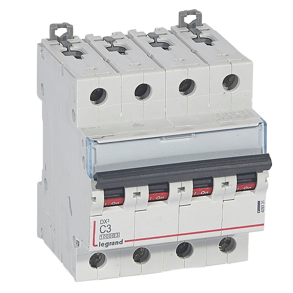 Jistič čtyřpolový LEGRAND 409331 DX3 4P C3 10000A/16KA
