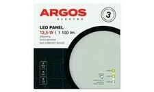 Argos LED panel přisazený, kruh 12,5W 1100LM IP20 CCT - Černá