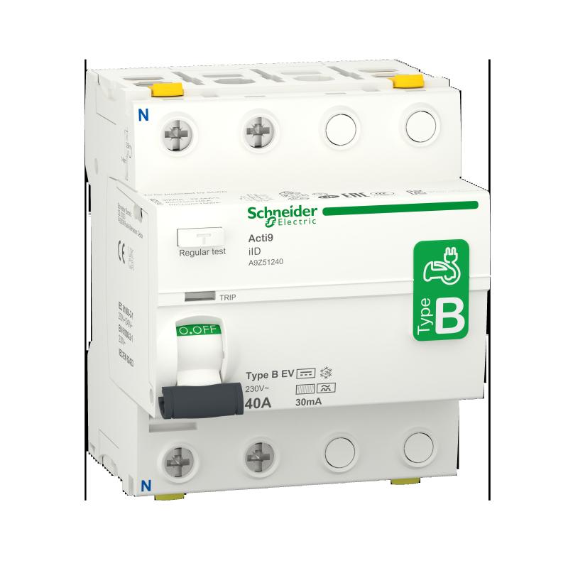 SCHN A9Z51240 Proudový chránič iID 2P 40A 30mA typ B-EV 230V