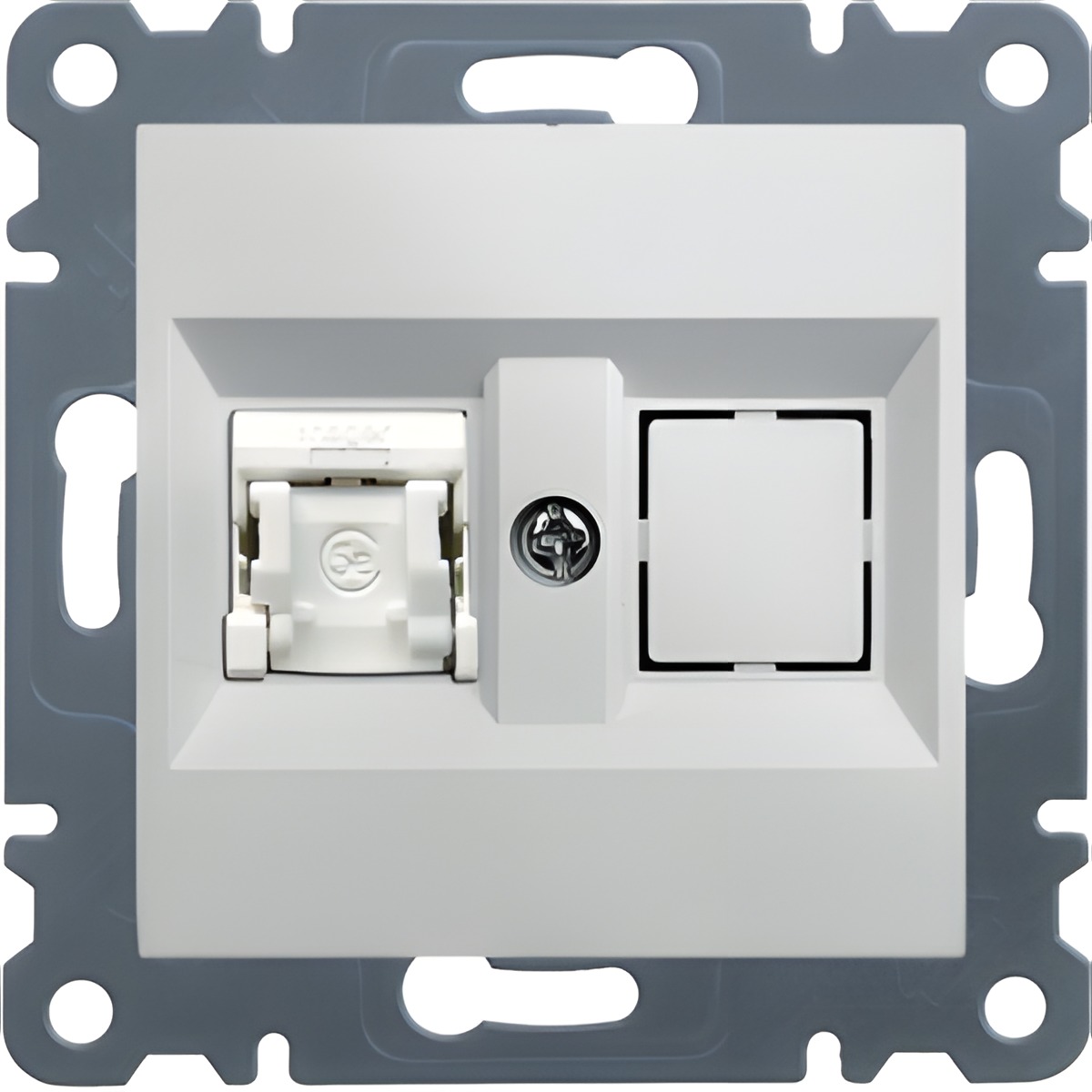 HAG WL2150 Datová zásuvka 1 x RJ45 - cat.6 UTP - bílá, Lumina