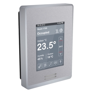 SCHN SER8350A5B00 Fancoilový regulátor s dotyk. LCD, PIR a čidlem vlhkosti, BACnet