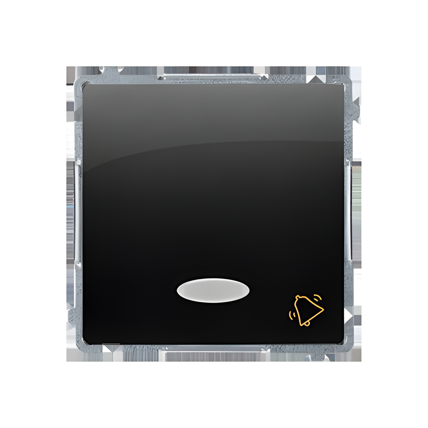 Ovladač zapínací SIMON BASIC BMD1L.01/49, s LED podsv., ř. 1/0So, 10A/250V~, bezšr. sv., černá mat