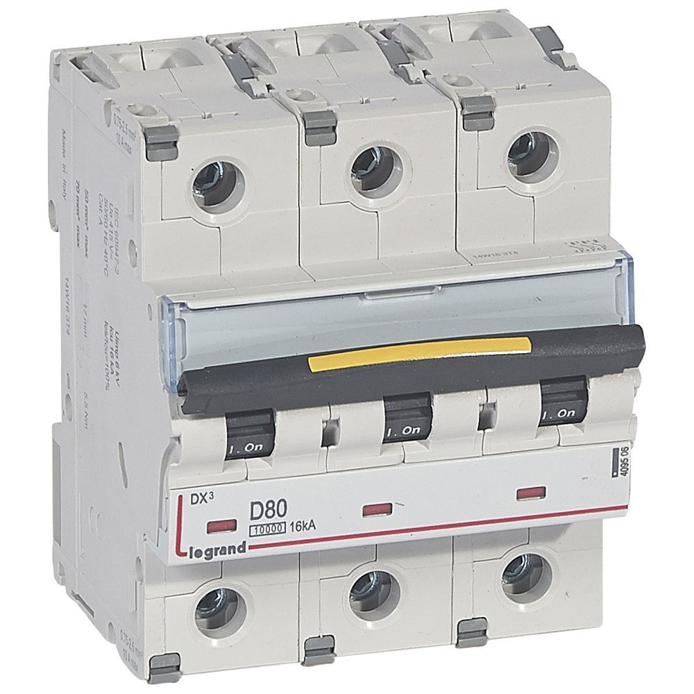 Jistič třípolový LEGRAND 409506 DX3 3P D80 10000A/16KA