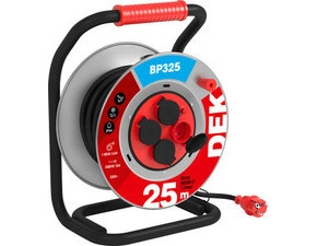 Kabel prodlužovací gumový na bubnu DEK BP325 25 m 1,5 mm2 IP 44