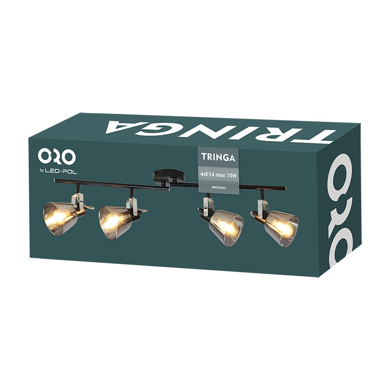 LED bodové svítidlo LED-POL Tringa 4XE14 B