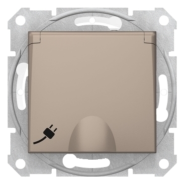 SCHN SDN2800368 Sedna - Zásuvka 2P+PE IP44 s clonkami, Titan