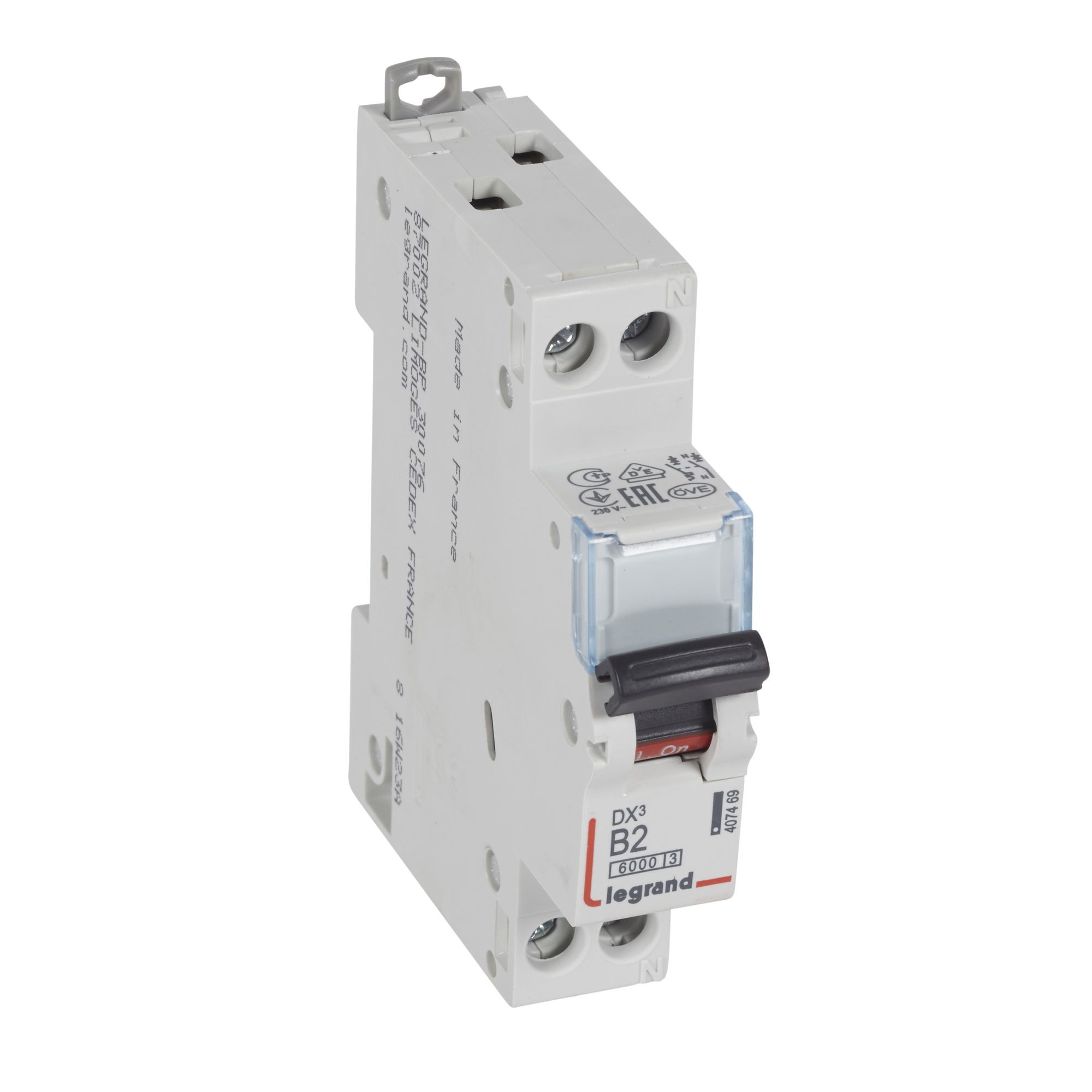 Jistič dvoupolový LEGRAND 407469 DX3 1P+N B2 6/10KA