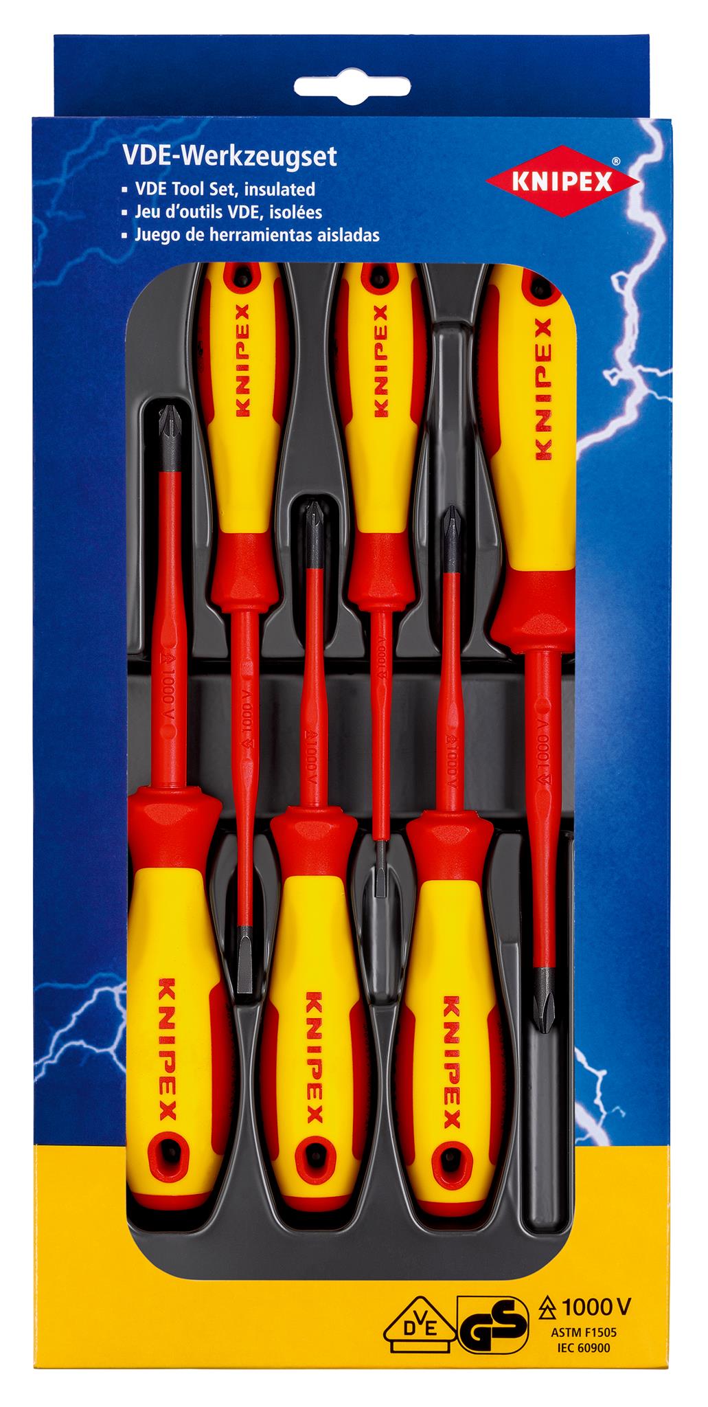 KNIPEX 00 20 12 V04 Sada šroubováků S/PH/PZ, provedení VDE