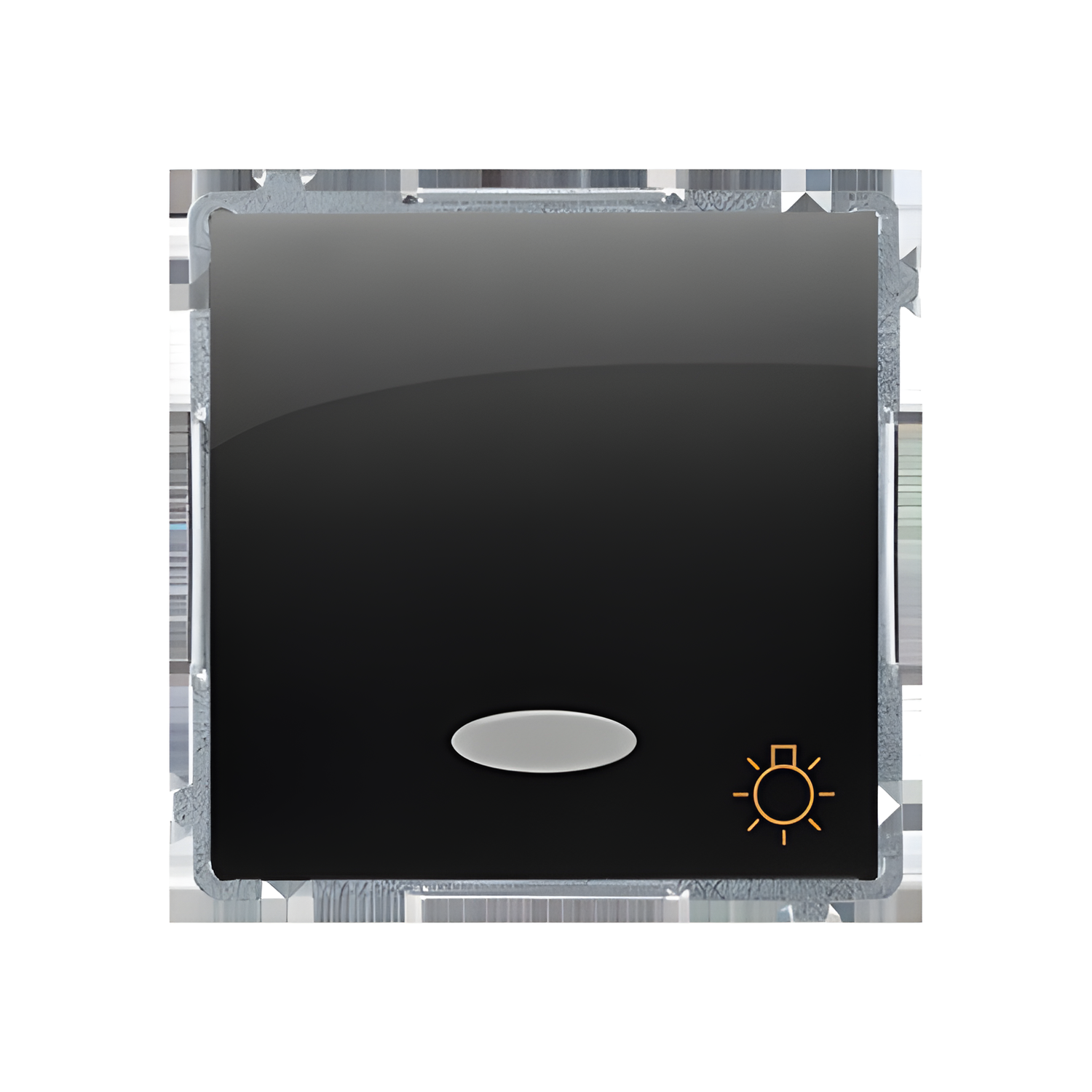 Ovladač zapínací SIMON BASIC BMS1L.01/49, s LED podsv., ř. 1/0So, 10A/250V~, bezšr. sv., černá mat