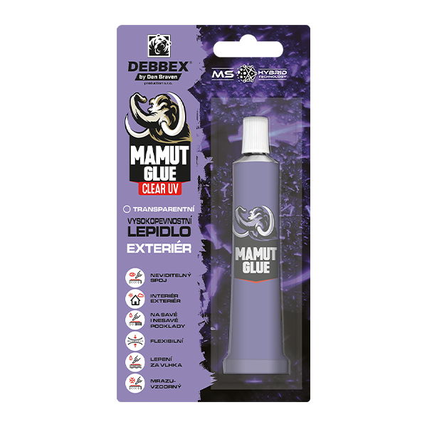 Mamut glue DEBBEX 350010TU 25ml CLEAR UV transparentní