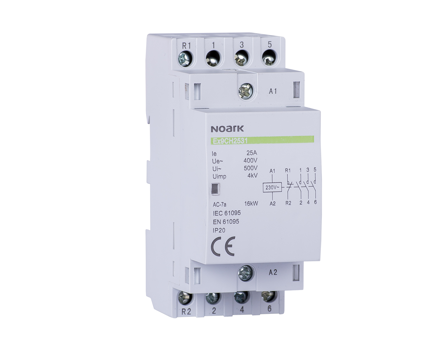 Instalační stykač NOARK Ex9CH20 40 230V 20A 4NO 102408