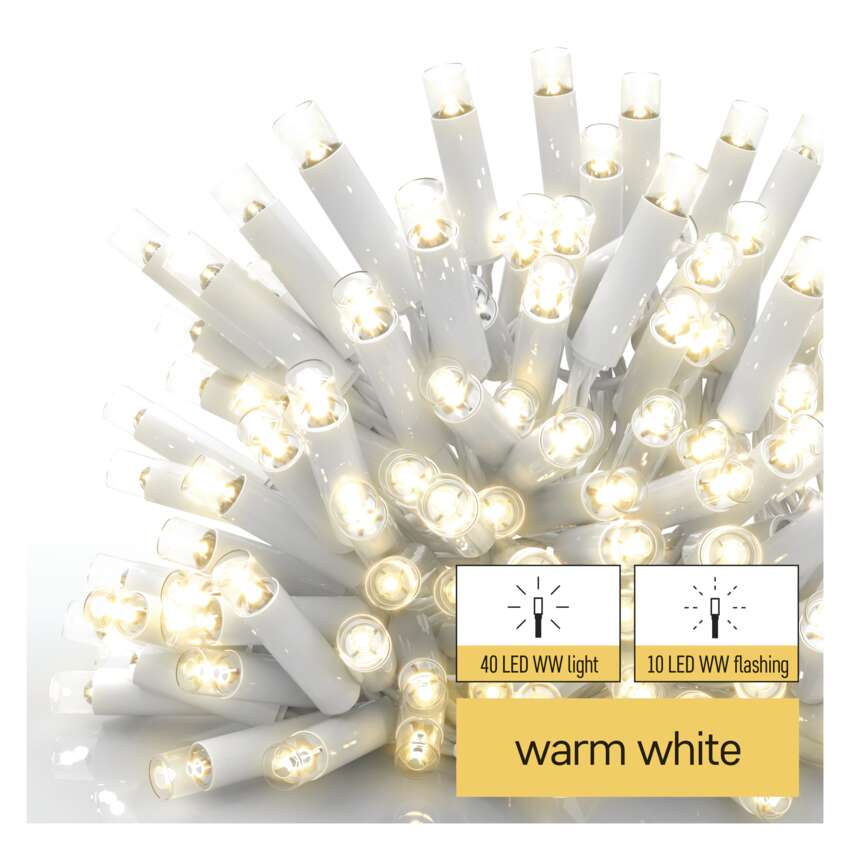 EMOS D2CW04 PROFI-CONN ICICLE 50LED 3M-WHITE IP44  WW/WW FLASH