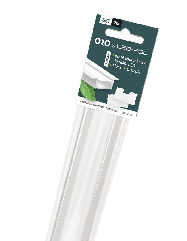 Set hliníkového profilu pro LED pásek LED-POL Profil Uni IN White 2M S Set