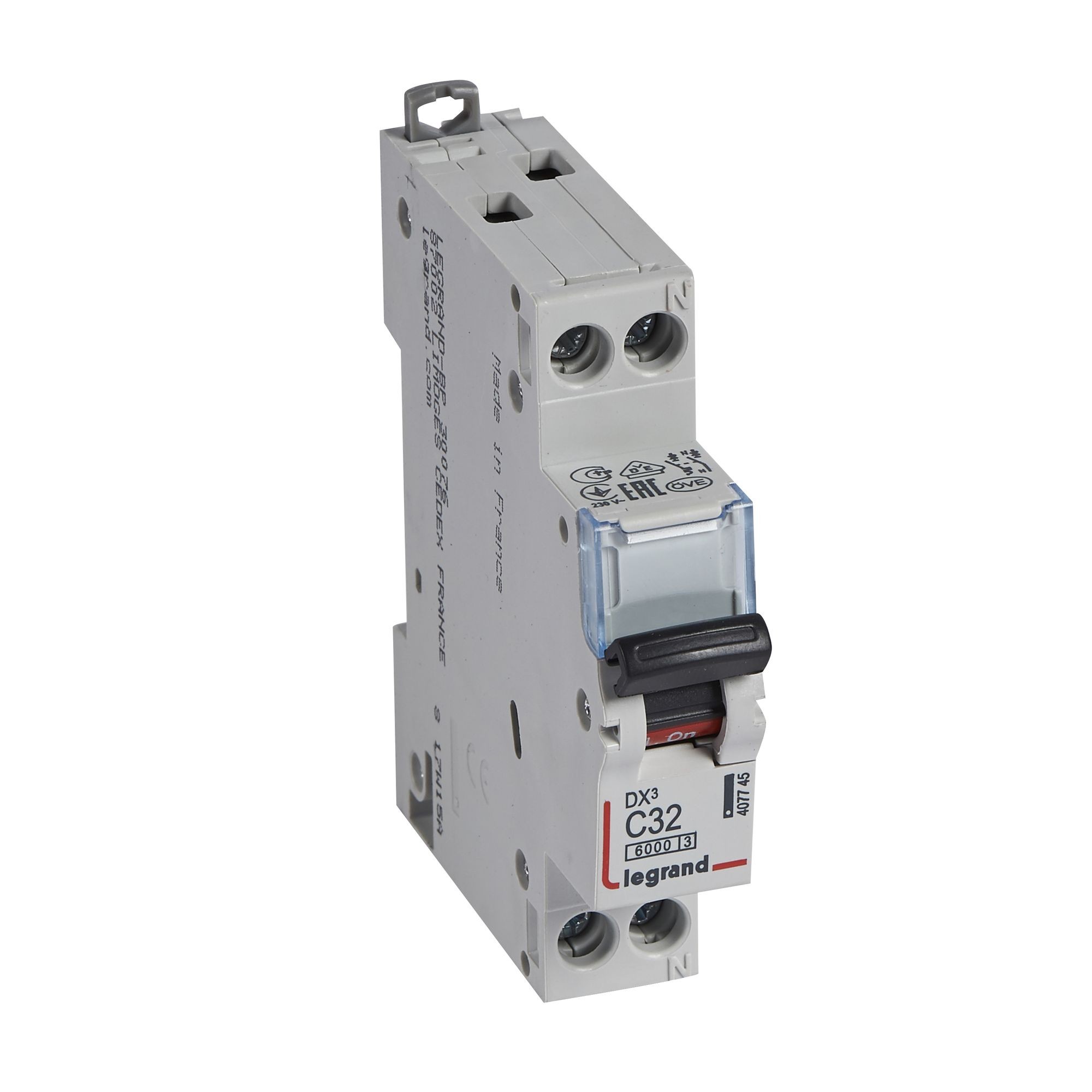 Jistič dvoupolový LEGRAND 407745 DX3 1P+N C32 6/10KA